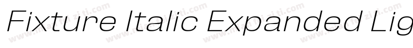 Fixture Italic Expanded Light字体转换